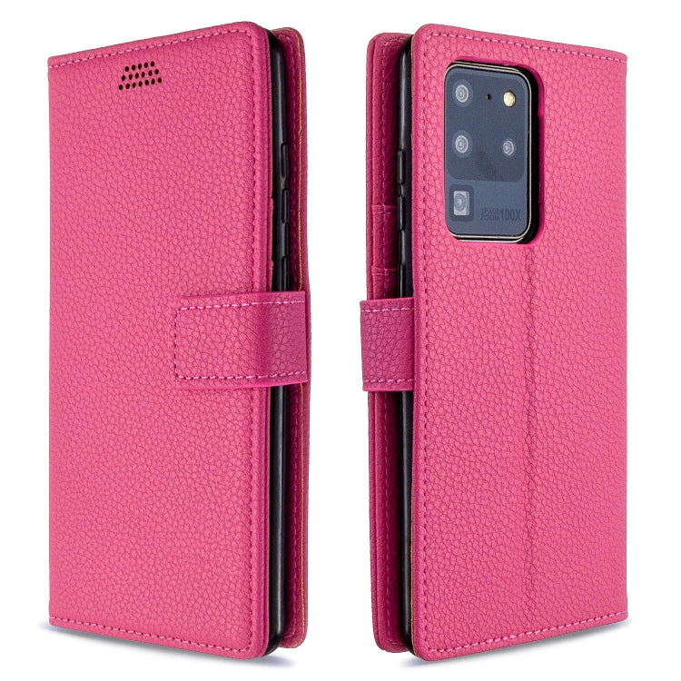 For Samsung Galaxy S20 Ultra Litchi Texture Horizontal Flip Leather Case with Holder & Card Slots & Wallet & Photo Frame