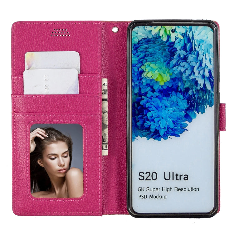 For Samsung Galaxy S20 Ultra Litchi Texture Horizontal Flip Leather Case with Holder & Card Slots & Wallet & Photo Frame