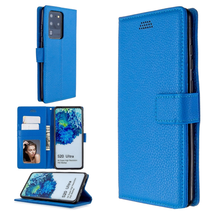 For Samsung Galaxy S20 Ultra Litchi Texture Horizontal Flip Leather Case with Holder & Card Slots & Wallet & Photo Frame
