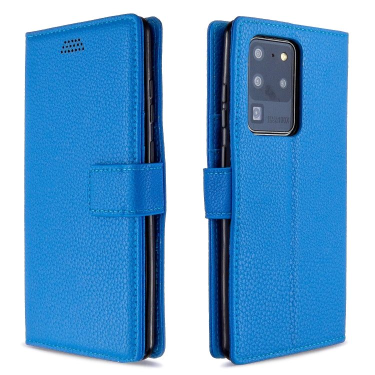 For Samsung Galaxy S20 Ultra Litchi Texture Horizontal Flip Leather Case with Holder & Card Slots & Wallet & Photo Frame
