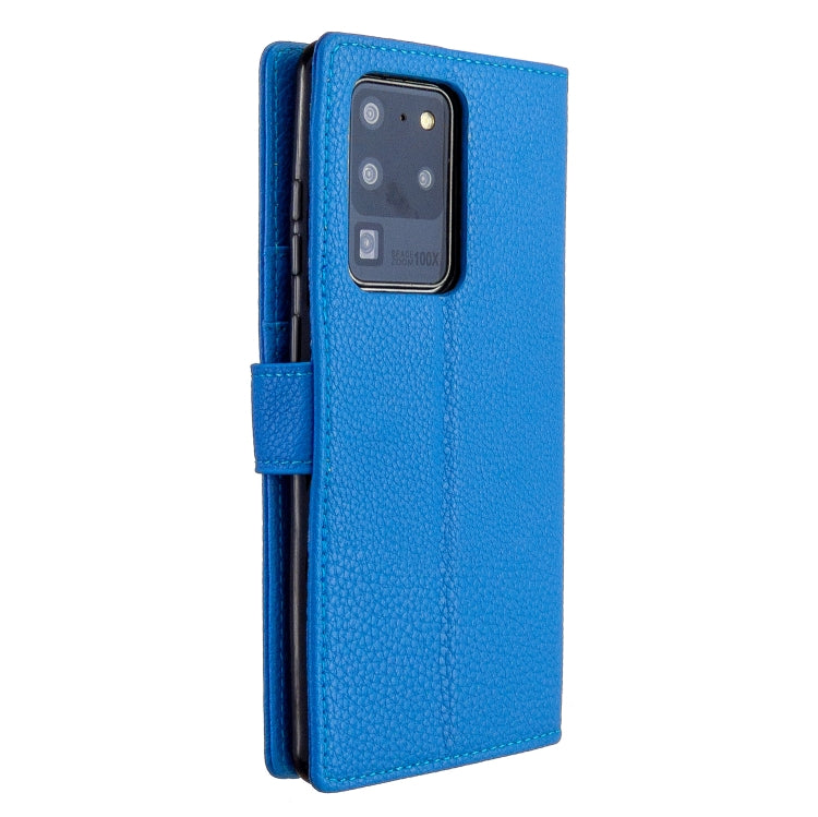 For Samsung Galaxy S20 Ultra Litchi Texture Horizontal Flip Leather Case with Holder & Card Slots & Wallet & Photo Frame