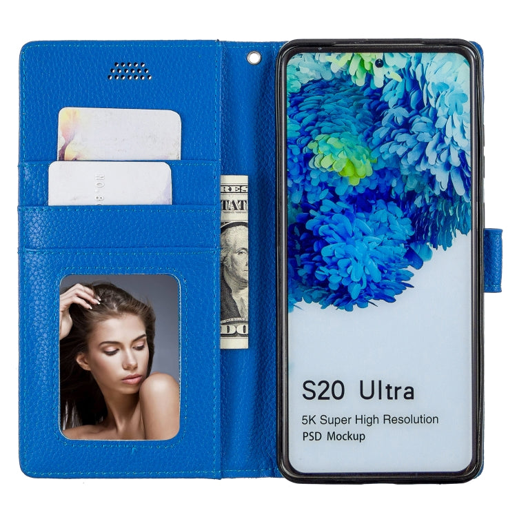 For Samsung Galaxy S20 Ultra Litchi Texture Horizontal Flip Leather Case with Holder & Card Slots & Wallet & Photo Frame