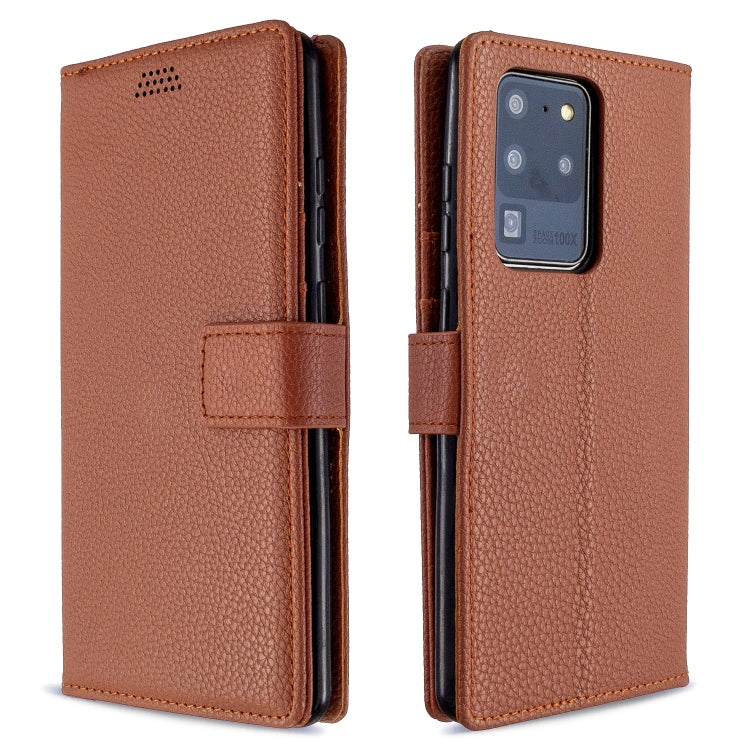 For Samsung Galaxy S20 Ultra Litchi Texture Horizontal Flip Leather Case with Holder & Card Slots & Wallet & Photo Frame