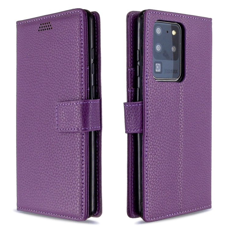 For Samsung Galaxy S20 Ultra Litchi Texture Horizontal Flip Leather Case with Holder & Card Slots & Wallet & Photo Frame