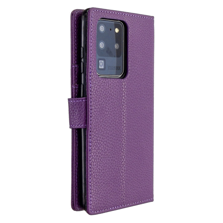 For Samsung Galaxy S20 Ultra Litchi Texture Horizontal Flip Leather Case with Holder & Card Slots & Wallet & Photo Frame