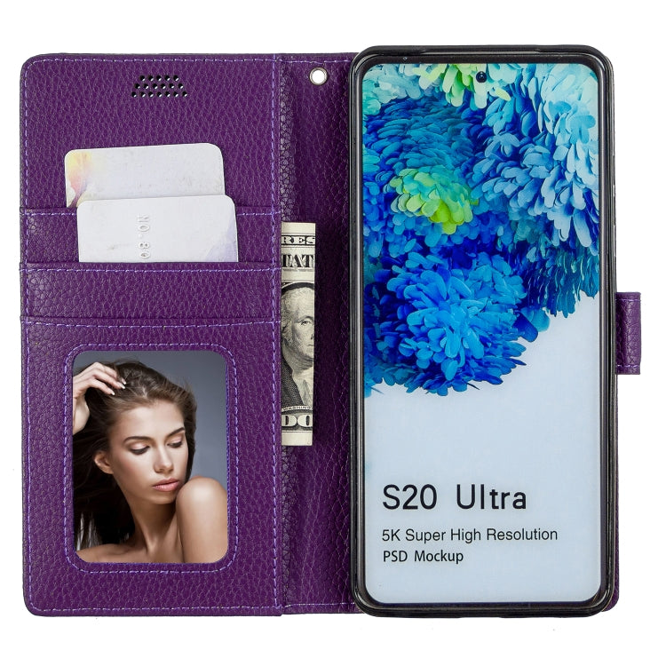 For Samsung Galaxy S20 Ultra Litchi Texture Horizontal Flip Leather Case with Holder & Card Slots & Wallet & Photo Frame