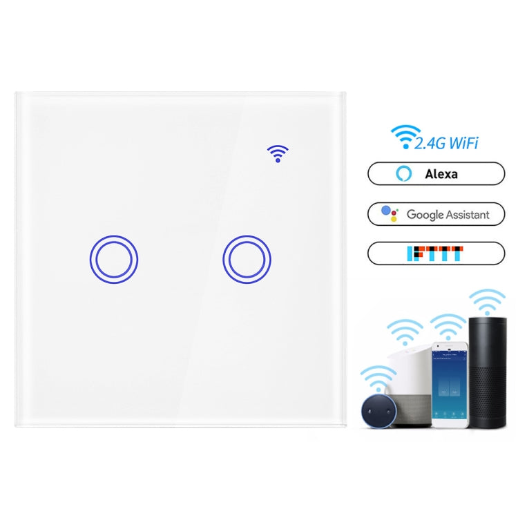 U2-86 Alexa Voice Control WIFI Intelligent Switch Remote Control Wall Switch Wifi Switch