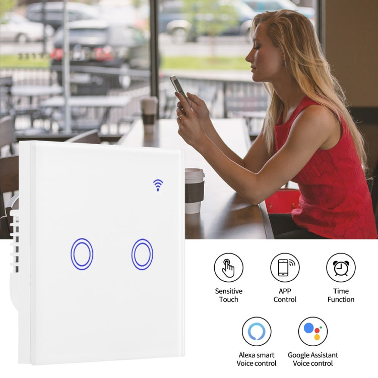 U2-86 Alexa Voice Control WIFI Intelligent Switch Remote Control Wall Switch Wifi Switch