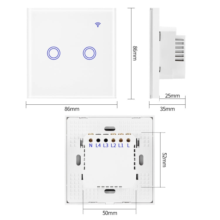 U2-86 Alexa Voice Control WIFI Intelligent Switch Remote Control Wall Switch Wifi Switch
