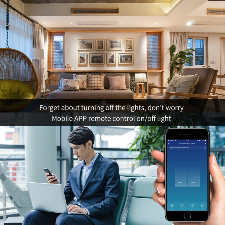 U2-86 Alexa Voice Control WIFI Intelligent Switch Remote Control Wall Switch Wifi Switch