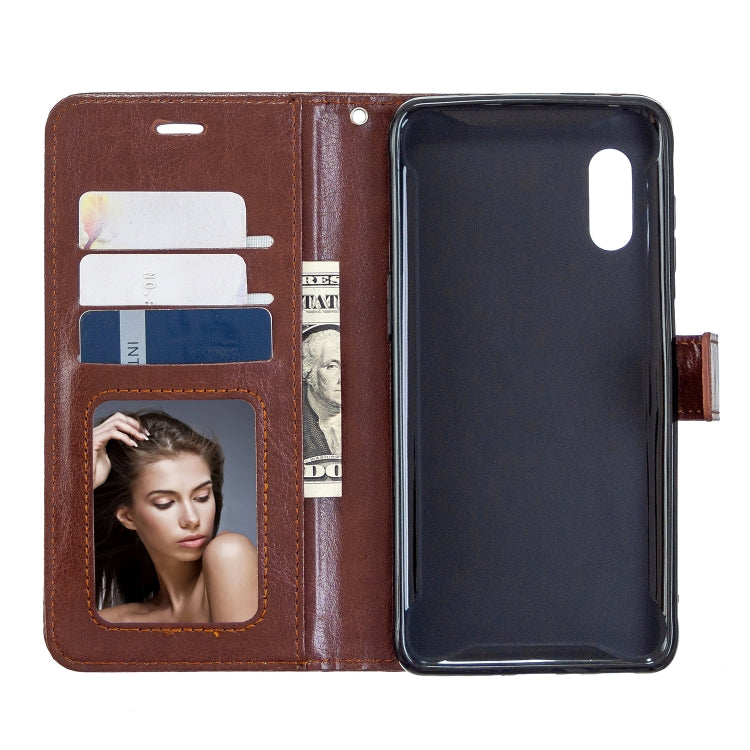 For Samsung Galaxy Xcover Pro Crazy Horse Texture Horizontal Flip Leather Case with Holder & Card Slots & Wallet & Photo Frame