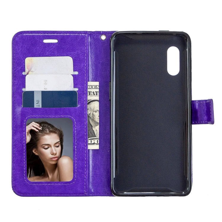 For Samsung Galaxy Xcover Pro Crazy Horse Texture Horizontal Flip Leather Case with Holder & Card Slots & Wallet & Photo Frame