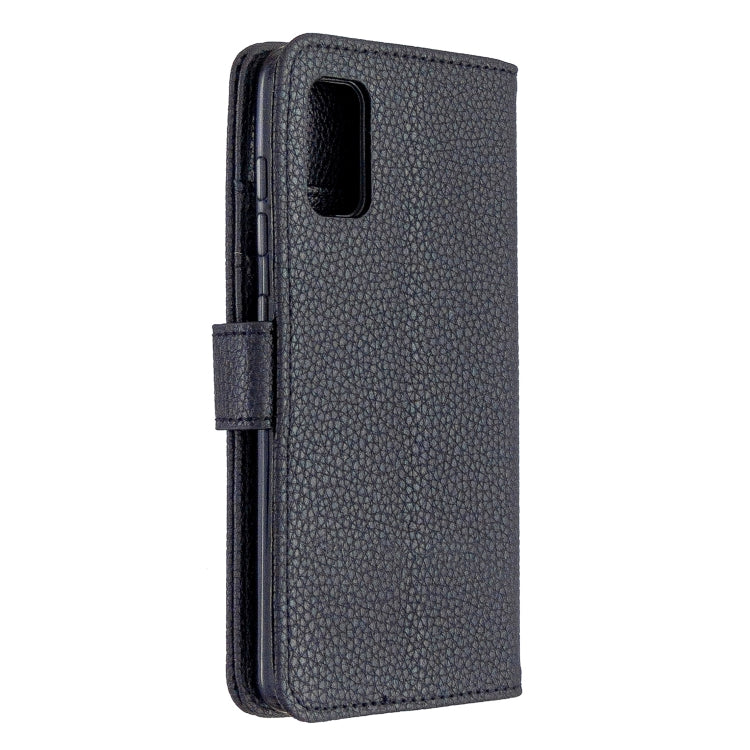For Samsung Galaxy A41 Litchi Texture Horizontal Flip Leather Case with Holder & Card Slots & Wallet & Photo Frame