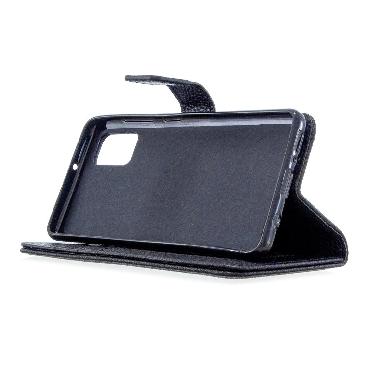 For Samsung Galaxy A41 Litchi Texture Horizontal Flip Leather Case with Holder & Card Slots & Wallet & Photo Frame