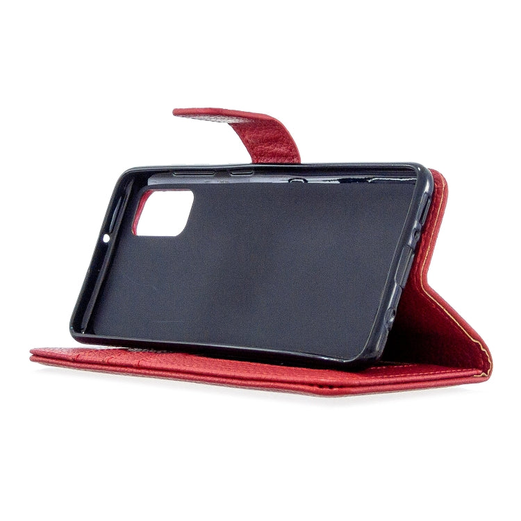 For Samsung Galaxy A41 Litchi Texture Horizontal Flip Leather Case with Holder & Card Slots & Wallet & Photo Frame