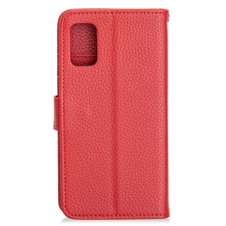 For Samsung Galaxy A41 Litchi Texture Horizontal Flip Leather Case with Holder & Card Slots & Wallet & Photo Frame