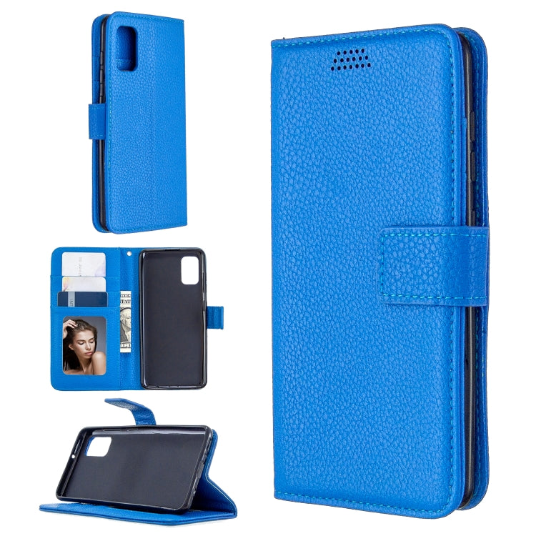 For Samsung Galaxy A41 Litchi Texture Horizontal Flip Leather Case with Holder & Card Slots & Wallet & Photo Frame