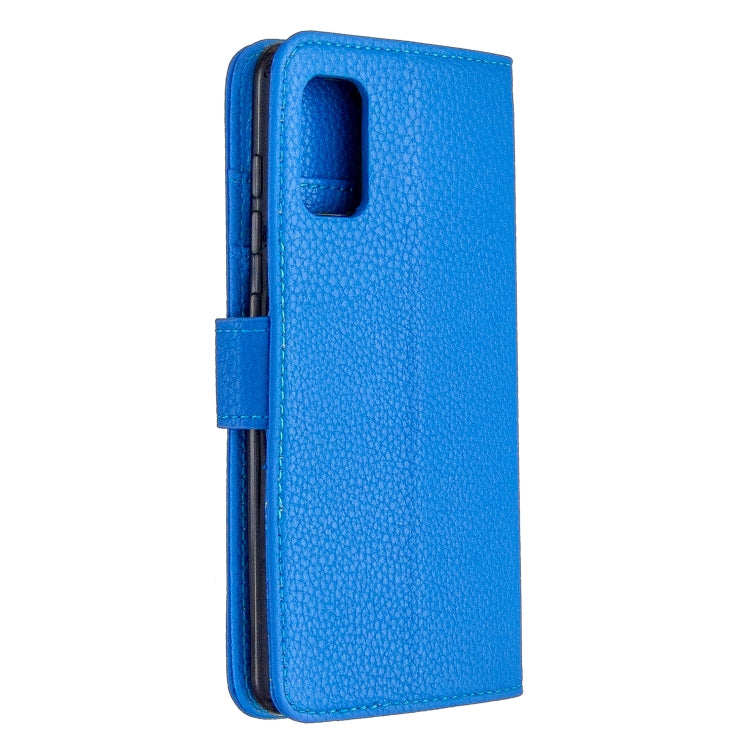 For Samsung Galaxy A41 Litchi Texture Horizontal Flip Leather Case with Holder & Card Slots & Wallet & Photo Frame