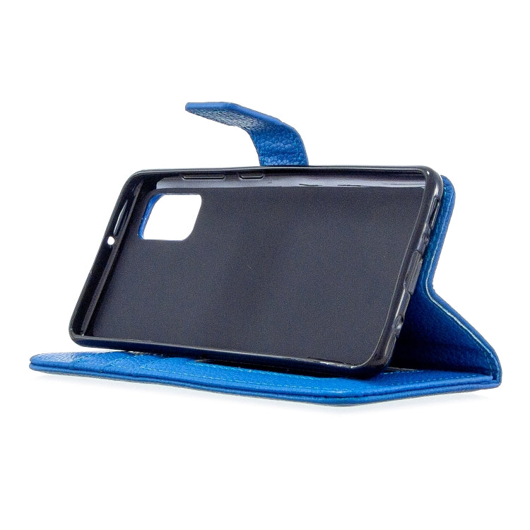 For Samsung Galaxy A41 Litchi Texture Horizontal Flip Leather Case with Holder & Card Slots & Wallet & Photo Frame