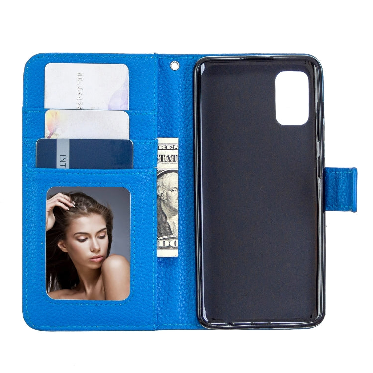 For Samsung Galaxy A41 Litchi Texture Horizontal Flip Leather Case with Holder & Card Slots & Wallet & Photo Frame