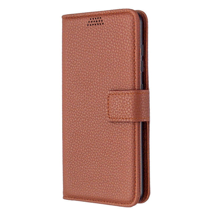 For Samsung Galaxy A41 Litchi Texture Horizontal Flip Leather Case with Holder & Card Slots & Wallet & Photo Frame