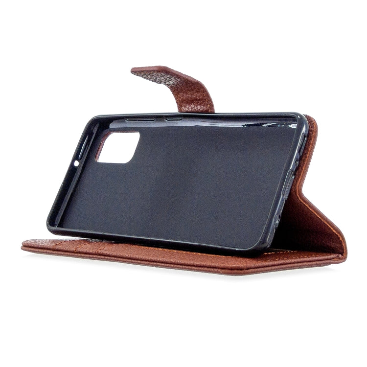For Samsung Galaxy A41 Litchi Texture Horizontal Flip Leather Case with Holder & Card Slots & Wallet & Photo Frame