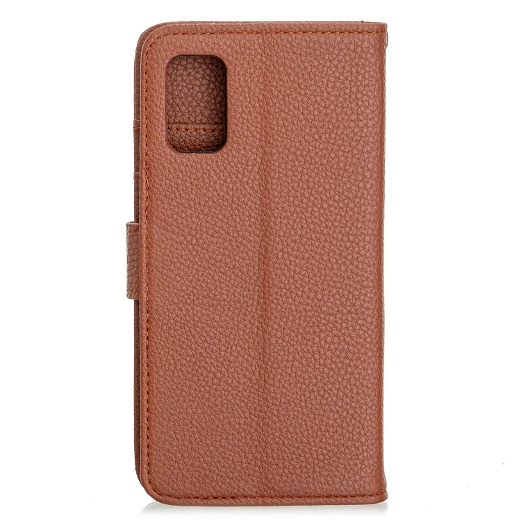 For Samsung Galaxy A41 Litchi Texture Horizontal Flip Leather Case with Holder & Card Slots & Wallet & Photo Frame