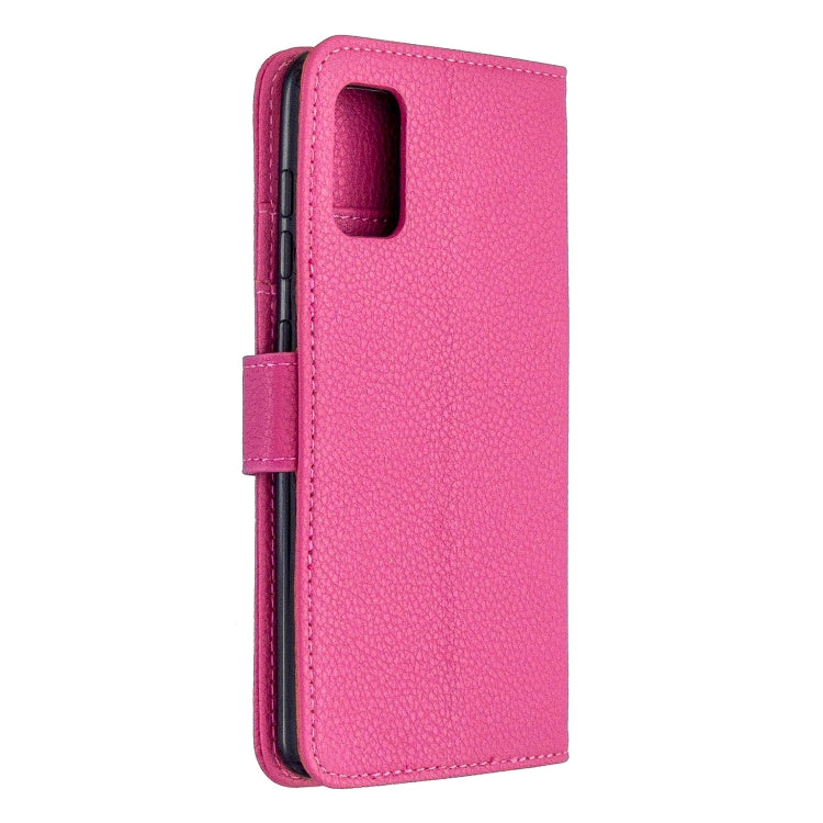 For Samsung Galaxy A41 Litchi Texture Horizontal Flip Leather Case with Holder & Card Slots & Wallet & Photo Frame
