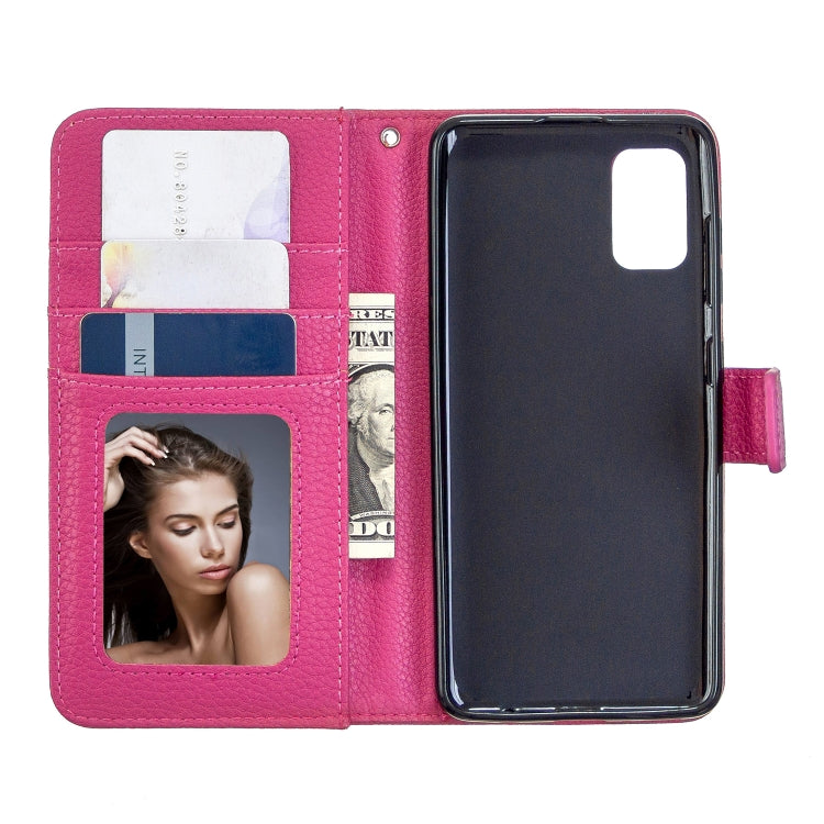 For Samsung Galaxy A41 Litchi Texture Horizontal Flip Leather Case with Holder & Card Slots & Wallet & Photo Frame