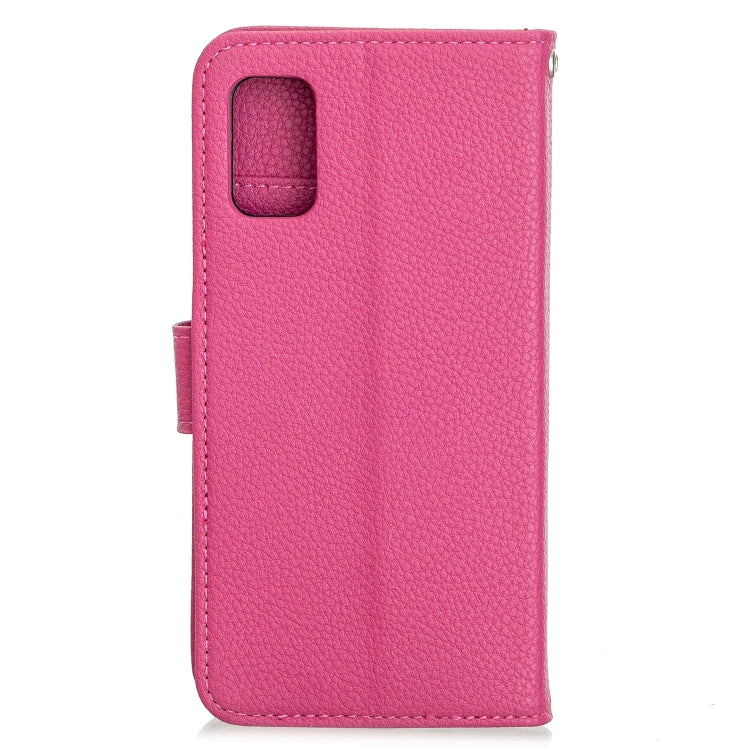 For Samsung Galaxy A41 Litchi Texture Horizontal Flip Leather Case with Holder & Card Slots & Wallet & Photo Frame