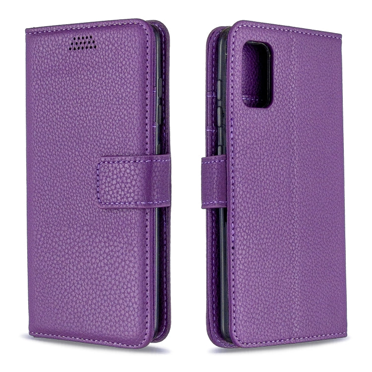 For Samsung Galaxy A41 Litchi Texture Horizontal Flip Leather Case with Holder & Card Slots & Wallet & Photo Frame