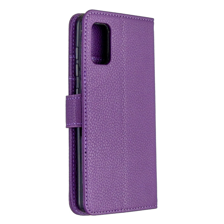 For Samsung Galaxy A41 Litchi Texture Horizontal Flip Leather Case with Holder & Card Slots & Wallet & Photo Frame