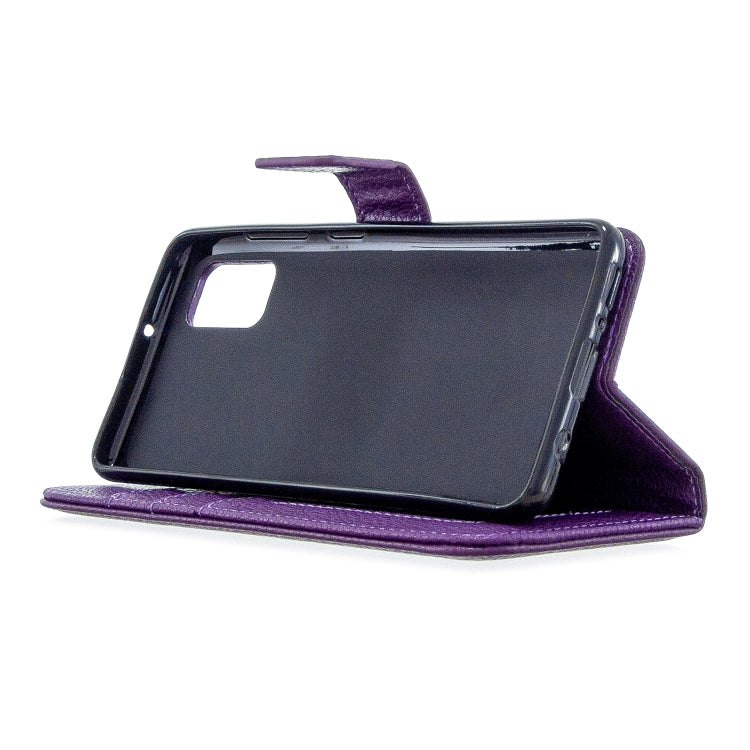 For Samsung Galaxy A41 Litchi Texture Horizontal Flip Leather Case with Holder & Card Slots & Wallet & Photo Frame