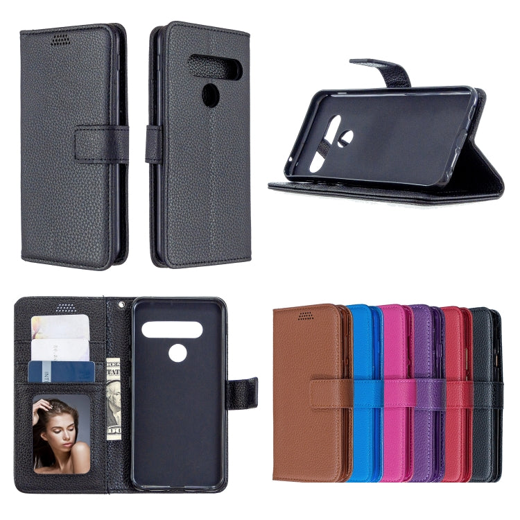 For LG G8ST Litchi Texture Horizontal Flip Leather Case with Holder & Card Slots & Wallet & Photo Frame