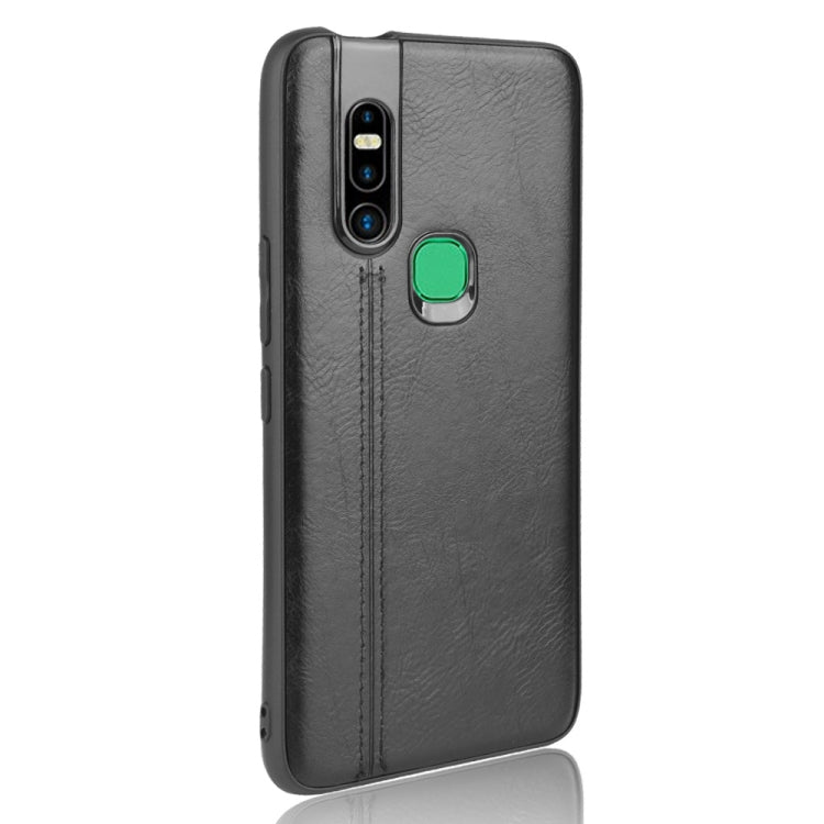 For Infinix S5 Pro Shockproof Sewing Cow Pattern Skin Texture PC + PU + TPU Case