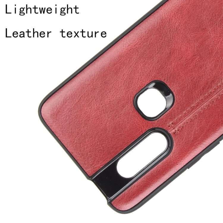 For Infinix S5 Pro Shockproof Sewing Cow Pattern Skin Texture PC + PU + TPU Case