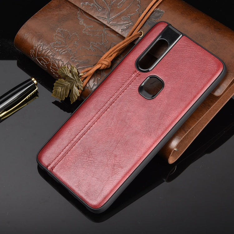 For Infinix S5 Pro Shockproof Sewing Cow Pattern Skin Texture PC + PU + TPU Case