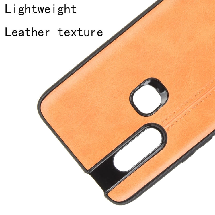 For Infinix S5 Pro Shockproof Sewing Cow Pattern Skin Texture PC + PU + TPU Case