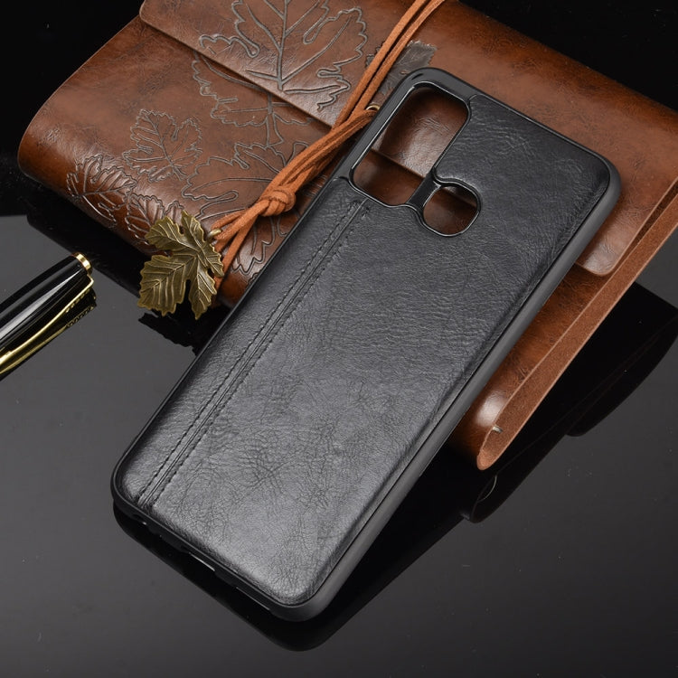 For Infinix Hot 9 Shockproof Sewing Cow Pattern Skin Texture PC + PU + TPU Case