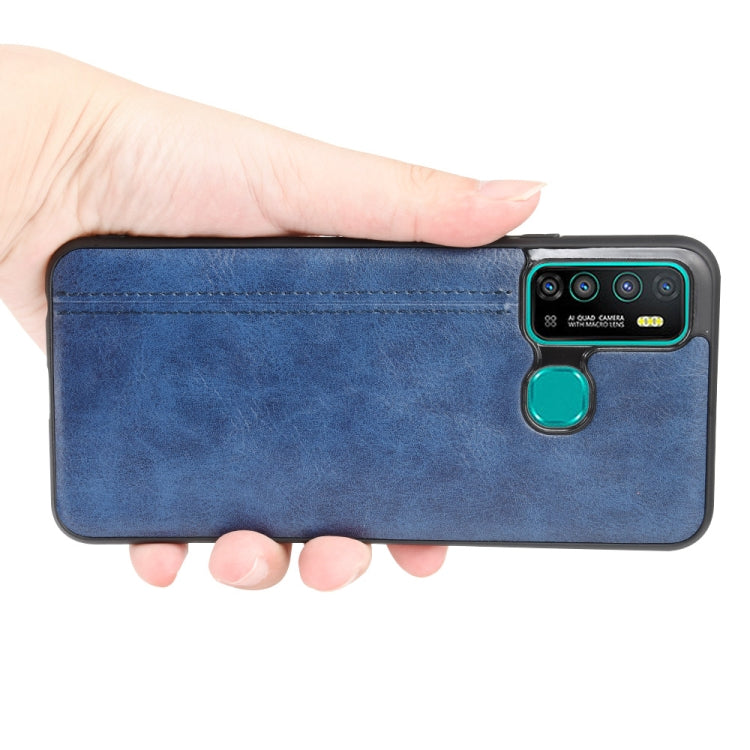 For Infinix Hot 9 Shockproof Sewing Cow Pattern Skin Texture PC + PU + TPU Case