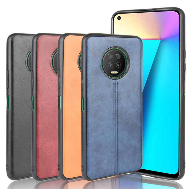 For Infinix Note 7  Shockproof Sewing Cow Pattern Skin Texture PC + PU + TPU Case