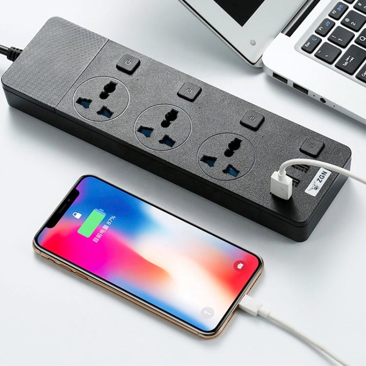 T11 high power 3000W multi-functional plug-in with independent switch and USB interface porous universal socket, US Plug