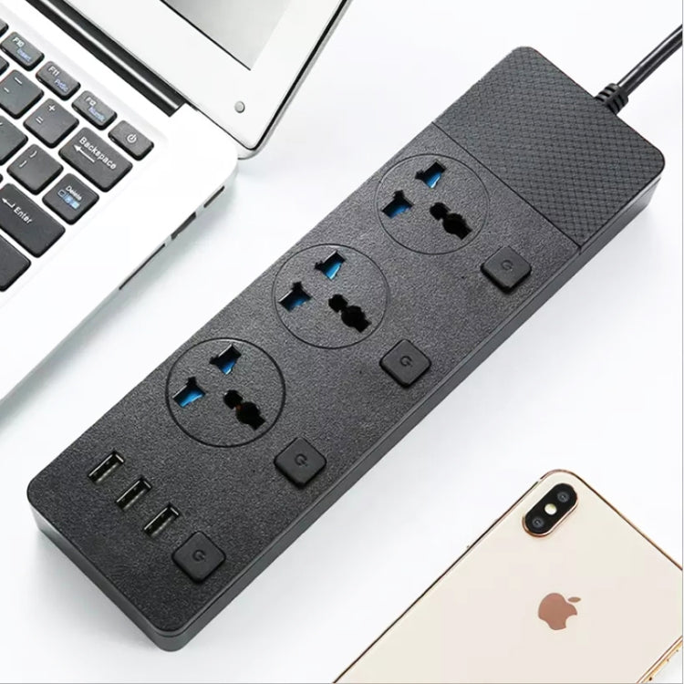 T11 high power 3000W multi-functional plug-in with independent switch and USB interface porous universal socket, US Plug