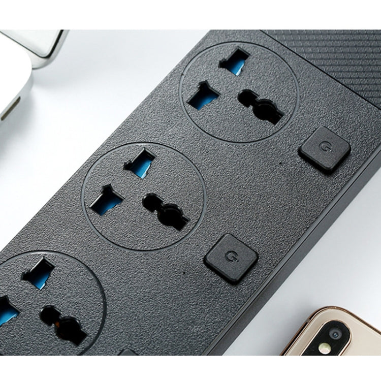 T11 high power 3000W multi-functional plug-in with independent switch and USB interface porous universal socket, US Plug