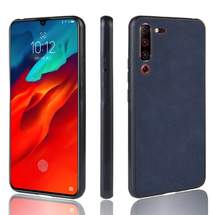 Shockproof Sheep Skin PC + PU + TPU Case for Lenovo Z6 Pro(Blue)