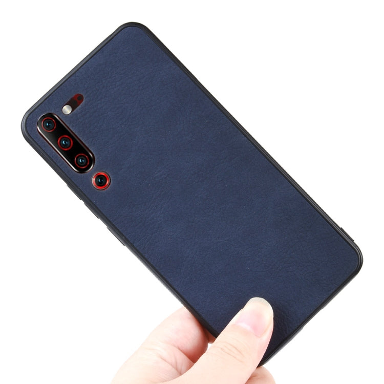Shockproof Sheep Skin PC + PU + TPU Case for Lenovo Z6 Pro(Blue)