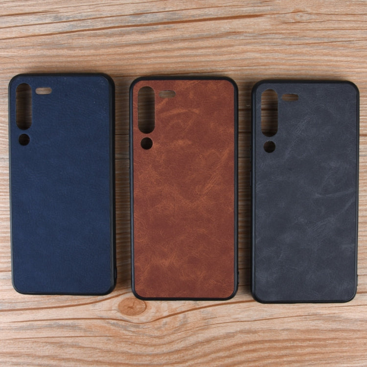 Shockproof Sheep Skin PC + PU + TPU Case for Lenovo Z6 Pro(Blue)