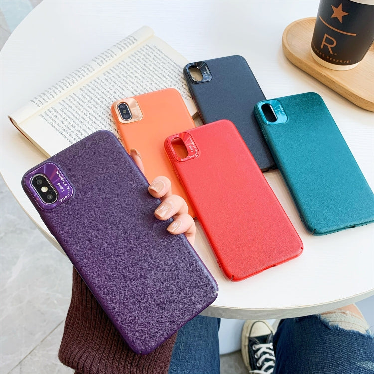 For iPhone XS Max All-Inclusive Pure Prime Skin Plastic Case with Lens Ring Protection Cover