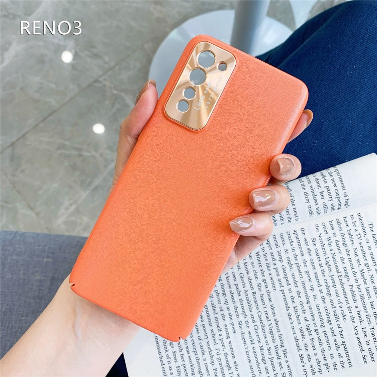 For OPPO Reno 3 All-Inclusive Pure Prime Skin Plastic Case with Lens Ring Protection Cover