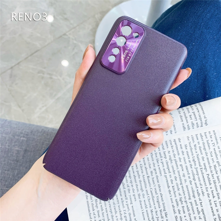 For OPPO Reno 3 All-Inclusive Pure Prime Skin Plastic Case with Lens Ring Protection Cover